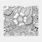 Inspirierte Blumen Fleecedecke (Vorderseite (Horizontal))