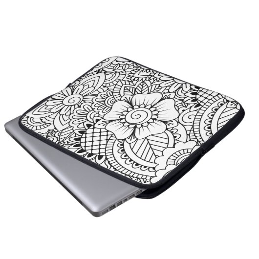 Inspirierte Blumen Laptopschutzhülle (Vorne Knopf)
