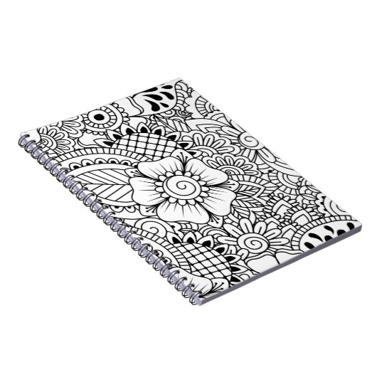 Inspirierte Blumen Notizblock (Rechte Seite)