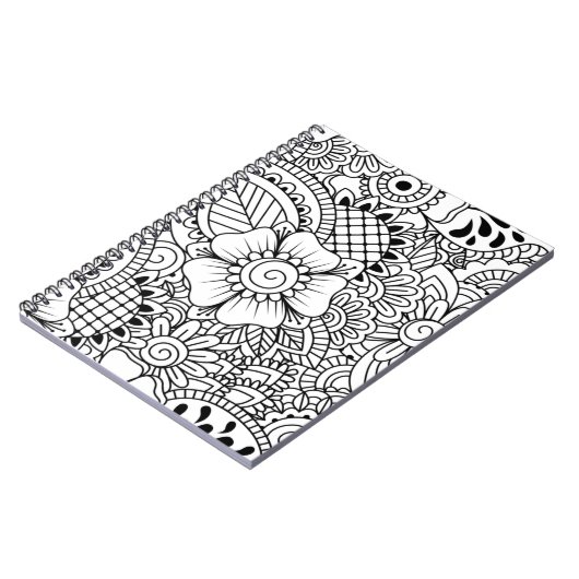 Inspirierte Blumen Notizblock (Linke Seite)