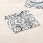 Inspirierte Blumen Rechteckiger Pappuntersetzer (angewinkelt)