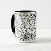 Inspirierte Blumen Tasse (Vorderseite Links)