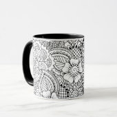 Inspirierte Blumen Tasse (Vorderseite Links)