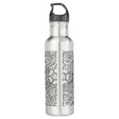 Inspirierte Blumen Trinkflasche (Rückseite)