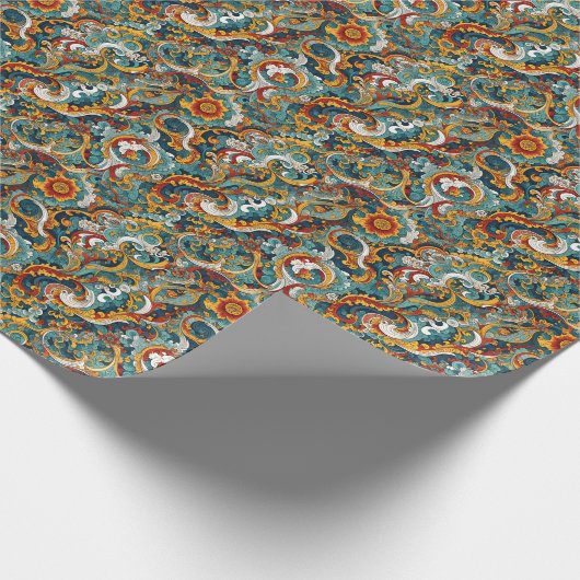 inspirierte Blumenmuster Geschenkpapier (Ecke)