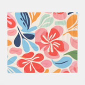 Inspirierte Blüten Fleecedecke (Vorderseite (Horizontal))