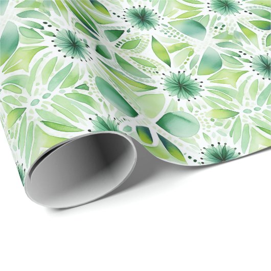 Inspirierte botanische hübsche Wasserfarbe Geschenkpapier (Rolleneckpunkt)