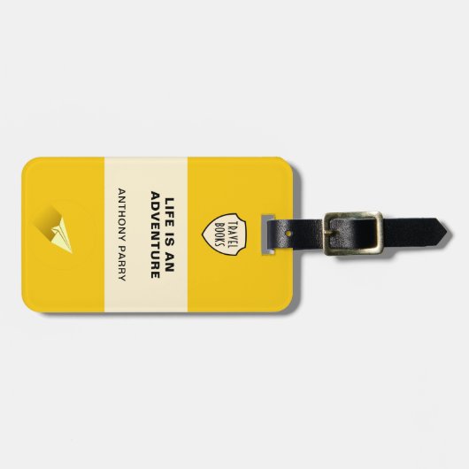 inspirierte Buchsicherung Gepäckanhänger (Vorderseite horizontal)