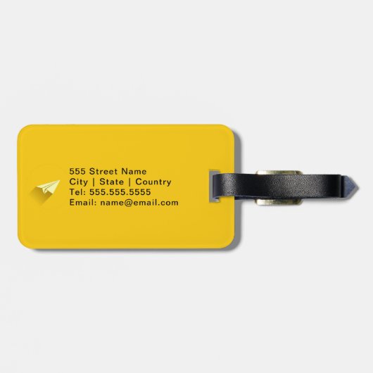 inspirierte Buchsicherung Gepäckanhänger (Rückseite horizontal)