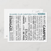 Inspirierte Campings-Beschwörungsformel-Postkarten Postkarte (Vorne/Hinten)