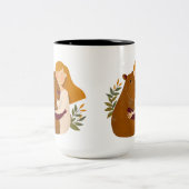 Inspirierte Capybara-Tasse Zweifarbige Tasse (Mittel)