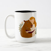Inspirierte Capybara-Tasse Zweifarbige Tasse (Links)