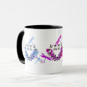 Inspirierte Coffee-Tasse mit mehrfarbiger Libelle Tasse (Vorderseite Links)