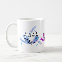 Inspirierte Coffee-Tasse mit mehrfarbiger Libelle Tasse