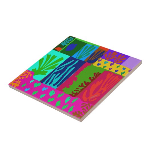 Inspirierte Collage Tile II Fliese (Seite)