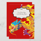 Inspirierte Einladung des chinesischen Drachen (Vorne/Hinten)