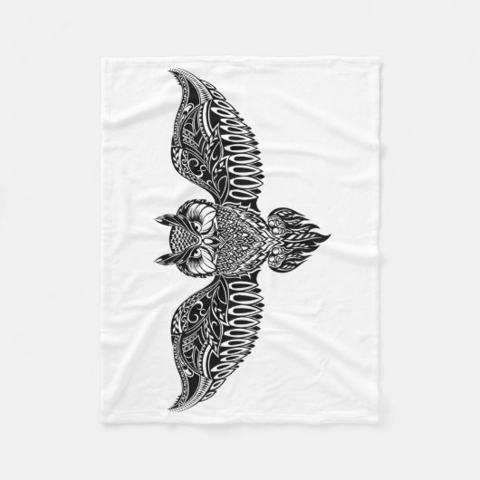 Inspirierte Eule Fleecedecke (Vorderseite)