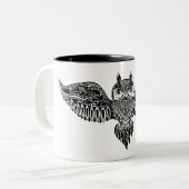 Inspirierte Eule Zweifarbige Tasse (Vorderseite Links)