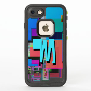 inspirierte Farbgeometrische Monogramm der 90er Ja