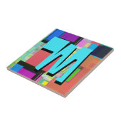 inspirierte Farbgeometrische Monogramm der 90er Ja Fliese (Seite)