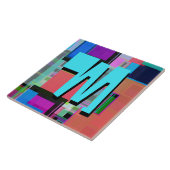 inspirierte Farbgeometrische Monogramm der 90er Ja Fliese (Seite)