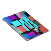 inspirierte Farbgeometrische Monogramm der 90er Ja Notizblock (Rechte Seite)