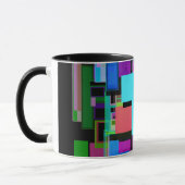 inspirierte Farbgeometrische Monogramm der 90er Ja Tasse (Links)