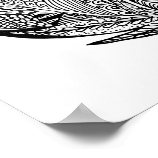 Inspirierte Federn 2 Poster (Ecke)