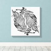 Inspirierte Federn 6 Leinwanddruck (Insitu (Holzboden))