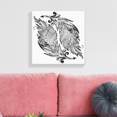 Inspirierte Federn 6 Leinwanddruck (Insitu (Wohnzimmer))