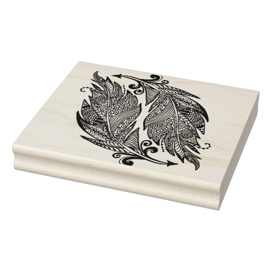 Inspirierte Federn Gummistempel (Stempel)