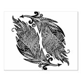 Inspirierte Federn Gummistempel (Prägung)