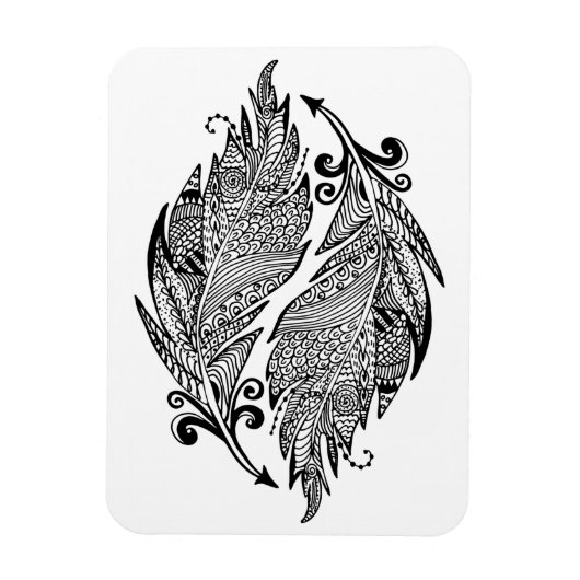 Inspirierte Federn Magnet (Vertikal)