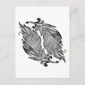 Inspirierte Federn Postkarte (Vorderseite)