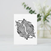 Inspirierte Federn Postkarte (Stehend Vorderseite)