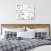 Inspirierte Fischschule 6 Leinwanddruck (Insitu (Schlafzimmer))