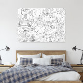 Inspirierte Fischschule 6 Leinwanddruck (Insitu (Schlafzimmer))