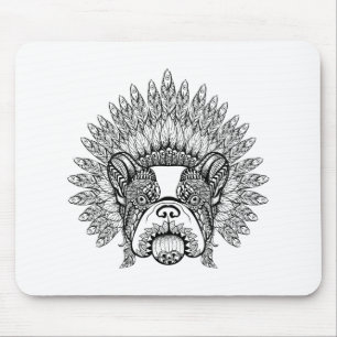 Inspirierte französische Bulldogge in der Mousepad