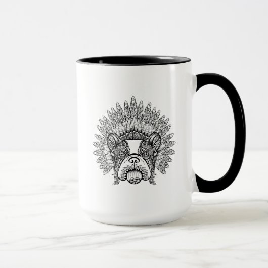 Inspirierte französische Bulldogge in der Tasse (Rechts)