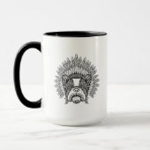 Inspirierte französische Bulldogge in der Tasse (Links)