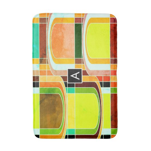 Inspirierte Funky Retro Badematte (Vorderseite Vertikal)