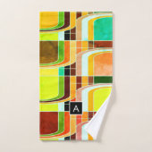 Inspirierte Funky Retro Badhandtuch Set (Handtuch)