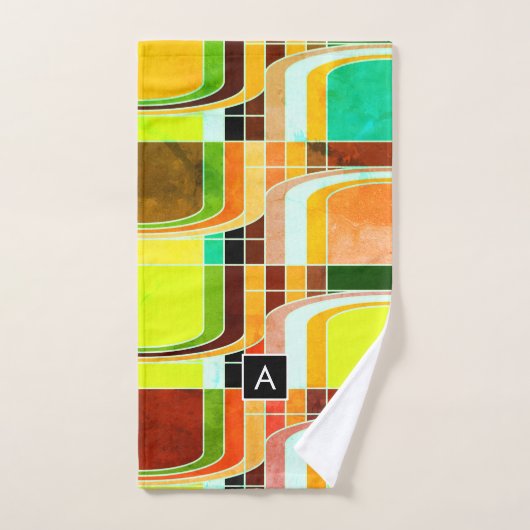 Inspirierte Funky Retro Badhandtuch Set (Handtuch)