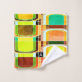 Inspirierte Funky Retro Badhandtuch Set (Waschlappen)