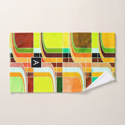 Inspirierte Funky Retro Badhandtuch Set (Handtuch)