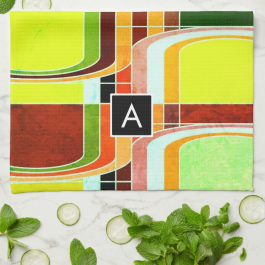 Inspirierte Funky Retro Handtuch (Gefaltet)