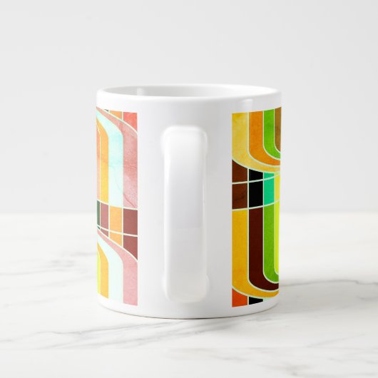 Inspirierte Funky Retro Jumbo-Tasse (Rückseite)