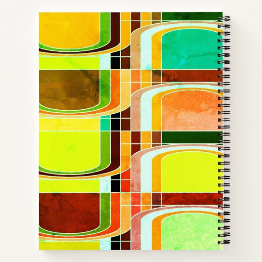 Inspirierte Funky Retro Notizblock (Rückseite)