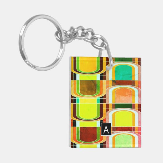 Inspirierte Funky Retro Schlüsselanhänger (Vorderseite links)