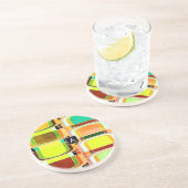 Inspirierte Funky Retro Untersetzer (Seite)